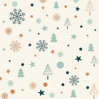 Decorative Christmas background with retro styled pattern vector