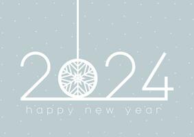 Happy New Year background with minimal design vector