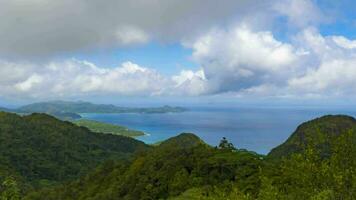 Seychellen timelapse met wolken en zee video