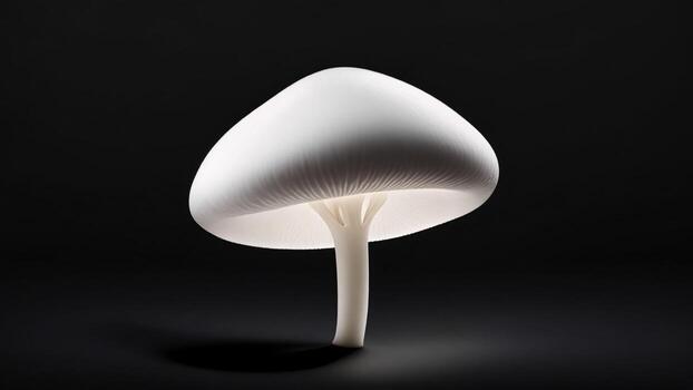 blanco seta con un negro fondo, de cerca, bajo luz, Copiar espacio para texto ai generado foto