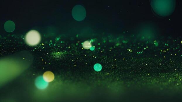 Navidad verde antecedentes con bokeh ai generado foto