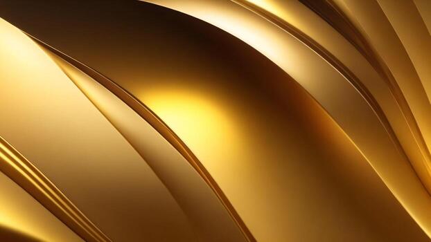 dorado metálico antecedentes suave seda líneas ai generado foto