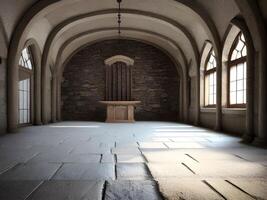 interior of the old city in the morning photo