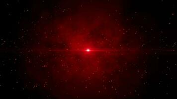 Red Glistering shiny particle motion light luminance illustration night background, artistic space bokeh speed matrix magic effect background animation video