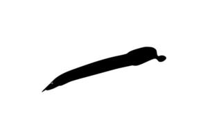 Silhouette of the fire eel, Mastacembelus erythrotaenia, is a relatively large species of spiny eel, can use for art Illustration, logo type, pictogram, website, or graphic design element. Vector