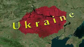 Ukraine carte - animation video