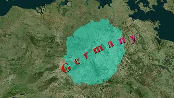 Germania carta geografica - animazione video