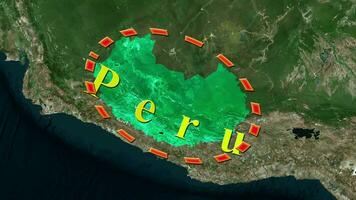 Perú mapa . video