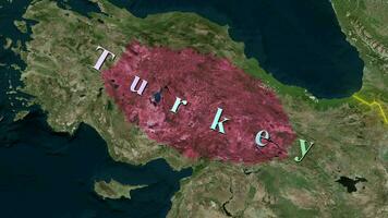 Turquía mapa . video