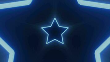 abstrato néon Estrela luz colorida brilhando fundo. vídeo ultra 4k video