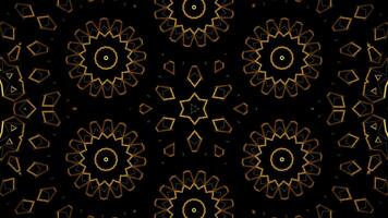 uxury Gold Abstract Kaleidoscope background 4K video