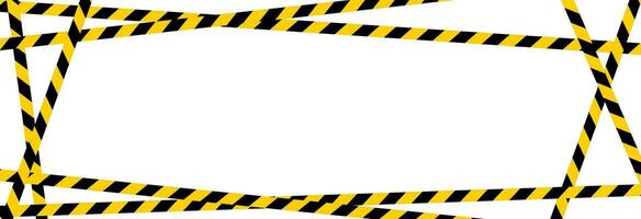 Black and yellow signal tape. vector