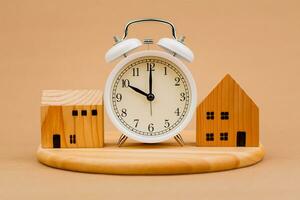 Alarm clock, time clock, appointment time, punctuality, working with time, time concept, modern clock photo