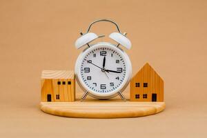 Alarm clock, time clock, appointment time, punctuality, working with time, time concept, modern clock photo