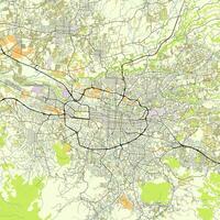 mapa de san José, costa rica vector