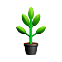 shrub 3d rendering icon illustration png