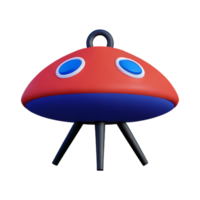 UFO 3d Renderização ícone ilustração png