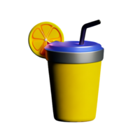 limonada 3d Renderização ícone ilustração png