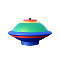 ufo 3d rendering icon illustration png