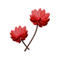 droog bloemen 3d renderen icoon illustratie png