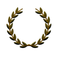 laurel wreath 3d rendering icon illustration png