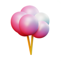 algodón caramelo 3d representación icono ilustración png