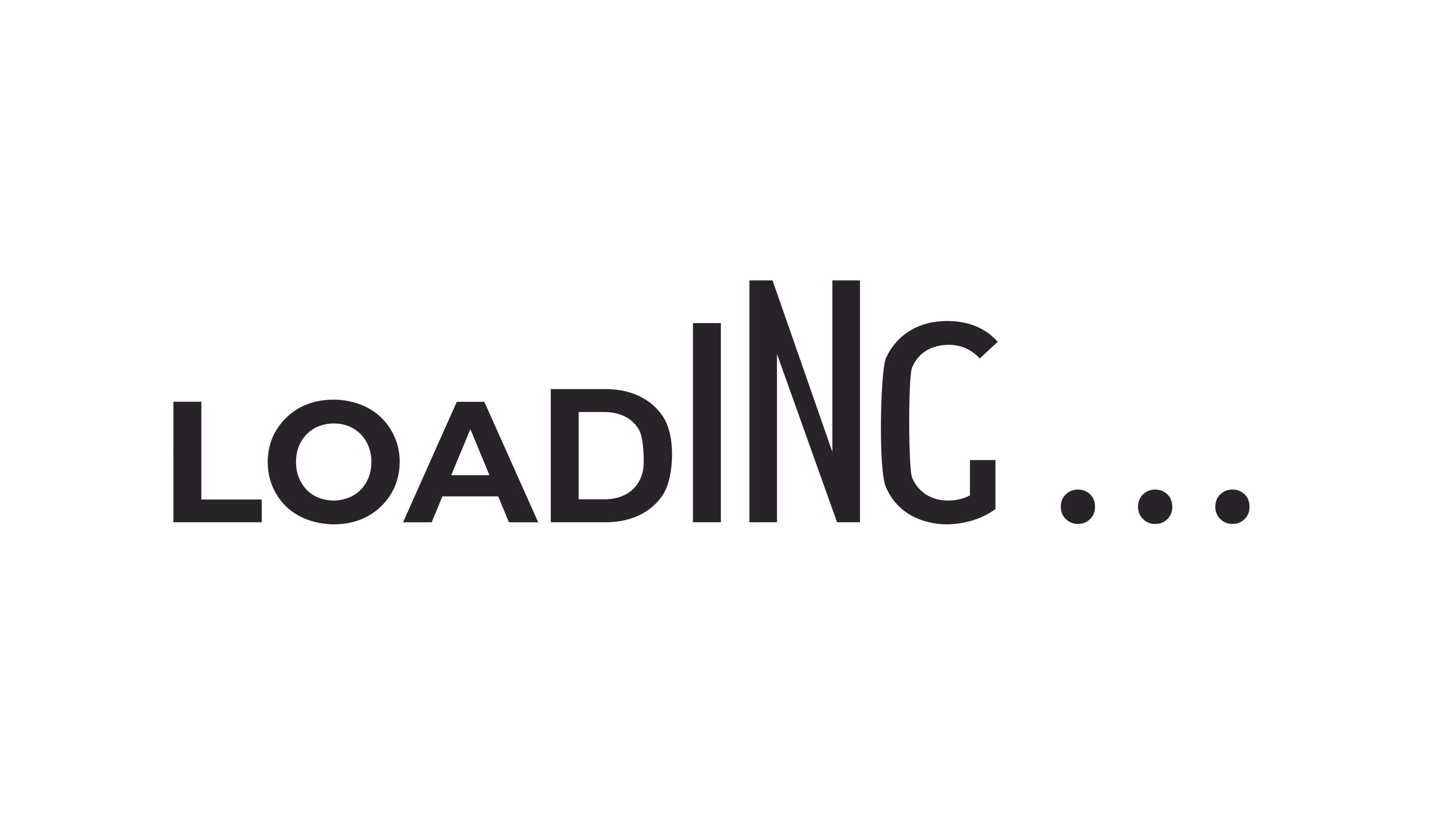 Stretching letters black and white loading text animation. Scaling text ...