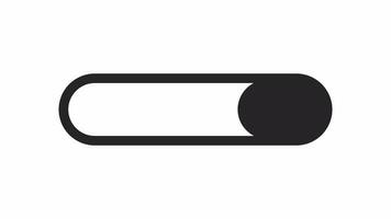 comovente bolhas dentro arredondado retângulo Preto e branco Carregando animação. oblongo conectar esboço 2d desenho animado pré-carregador, plano ui elemento 4k vídeo carregador movimento gráfico. esperando animado indicador gif video