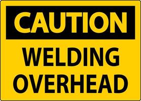 Caution Sign Welding Overhead vector