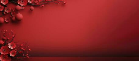 Chinese New Year, banner with copy space AI generated photo