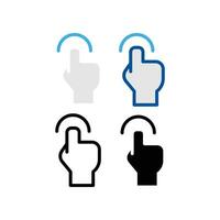 Touch outline for graphic and web design. interactive interface, Digital user interaction. hand gesture in virtual. Interactions icon. Vector illustration. Design on white background. EPS10