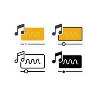 sound wave and audio symbol for Sound edition for producer music. Recording music. Musical instrument for DJ Controller. Music production icon. Vector illustration. Design on white background. EPS10