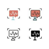 Human sound wave scanning. Personal virtual assistant of Speech recognition, voice scan, audio message recording. Voiceover. Voice Recognition Icon. Vector illustration Design, white background EPS10