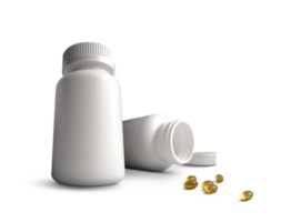 Blank plain pills bottle for medicine project. png