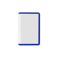 Blank white card holder suitable for office concept project. png