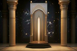 luxury Ramadan podium AI Generative photo