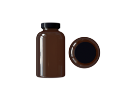 Blank plain supplement bottle for healthy project. png