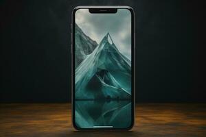 Tempered glass mockup for smartphone AI generated photo