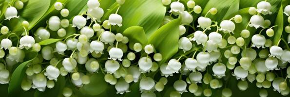Lily of the valley flower AI generated photo
