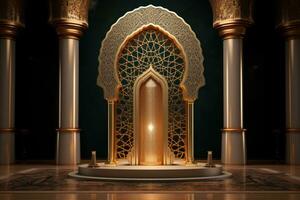 luxury Ramadan podium AI Generative photo