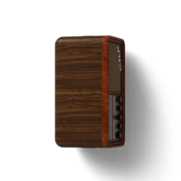 The old radio on the isolated.Retro technology concept. png