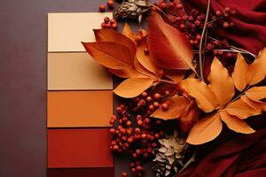 Autumnal Palette AI Generative photo