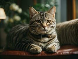 Beautiful American Shorthair Cat - AI Generated photo