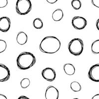 Seamless pattern with sketch circles shape vector