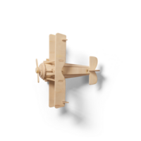 Isolated wooden plane toys for kid. png