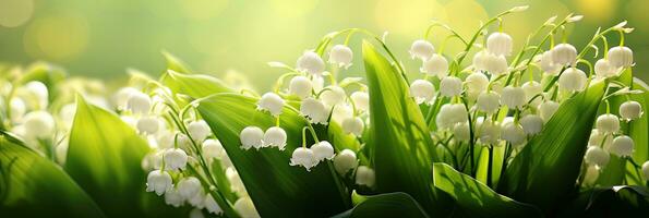 Lily of the valley flower AI generated photo