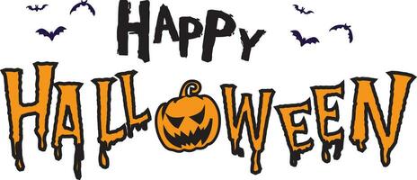 banner de texto feliz halloween, vector