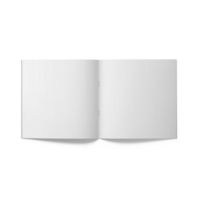 Blank white square brochure with simply light. png