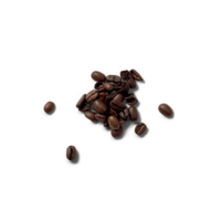 Isolated coffee beans spread on ground fit for your beverages concept. png