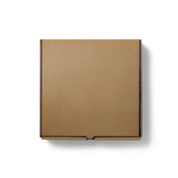 Brown Cardboard Pizza Box Mockup png